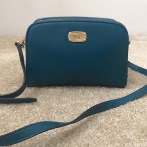 Michael Kors Teal Leather Crossbody